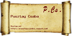 Pusztay Csaba névjegykártya